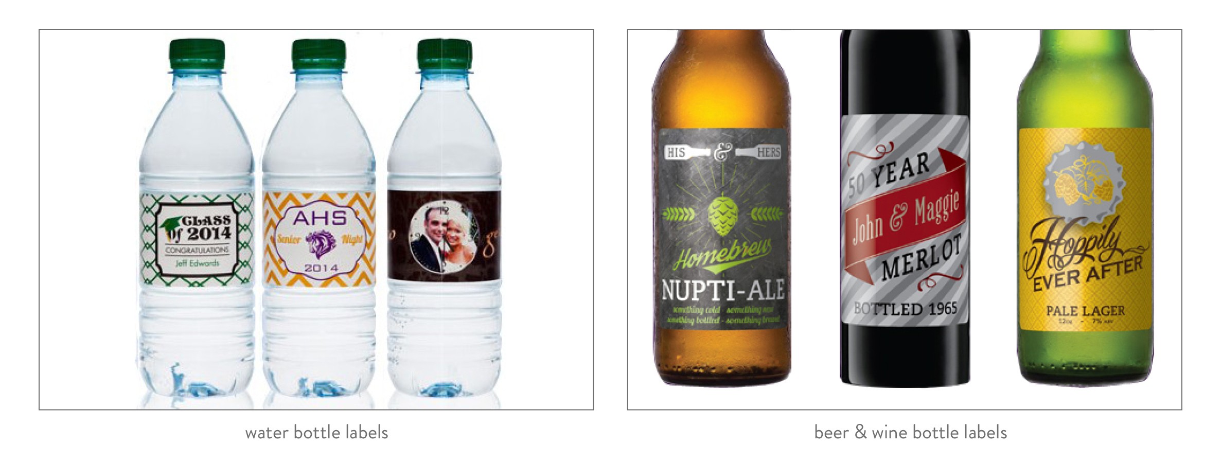 25 Custom Business Logo Water Bottle Labels Waterproof 8x2 Labels