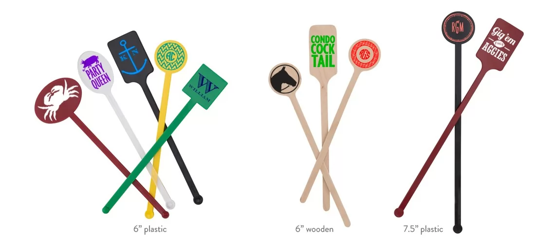 Wooden & Plastic Stir Sticks - Cup of Arms