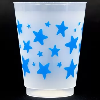 CPS604 stars blue pre-printed frost flex