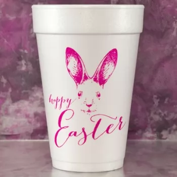 easter cups styrofoam {bunny face} | 16oz pre-printed | FCE113