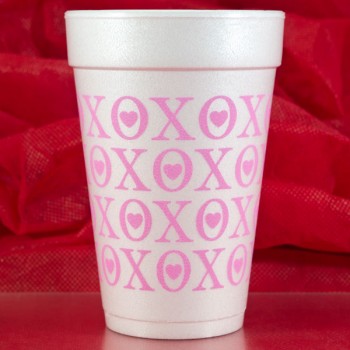 valentine's day styrofoam cups {xoxo} 16oz pre-printed Cup Of Arms PCFV001