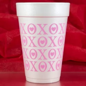 valentine's day styrofoam cups {xoxo} 16oz pre-printed Cup Of Arms PCFV001
