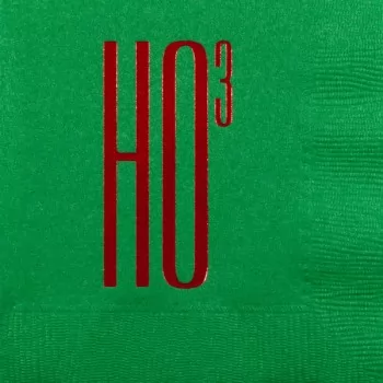 Christmas Beverage Napkins | Ho3| Green napkin/White Print | GBC41