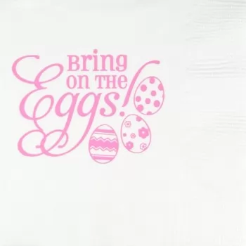 easter napkins white 3-ply {eggs} | pre-printed | GBE008