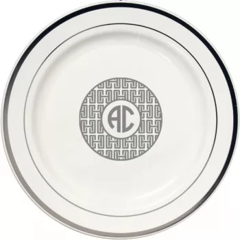 custom printed round plastic plates | Signature Collection art {Greek 2}