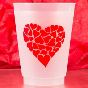 valentine's day frost flex cups {heart of hearts} 16oz pre-printed Cup Of Arms PCFV001