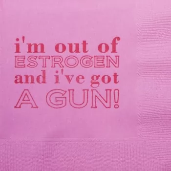 Q131 estrogen humorous napkin