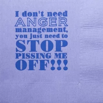 Q140 anger humorous napkin