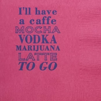 Q165 latte humorous napkin