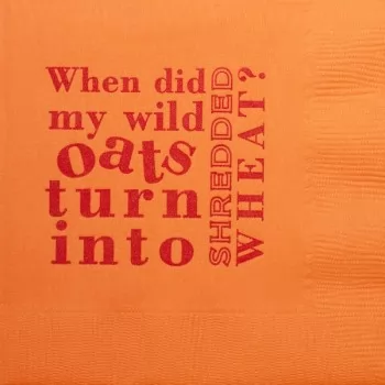Q166 oats humorous napkin