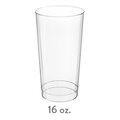 16 oz Custom Clear Hard Plastic Cups