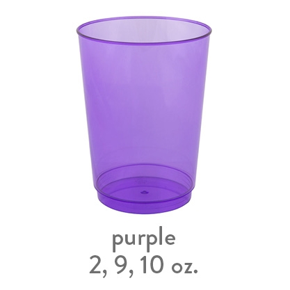 Purple Plastic Cups 